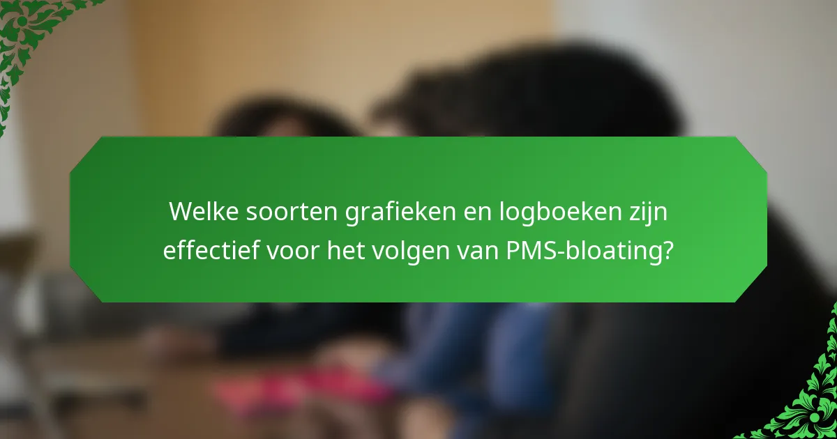 Welke soorten grafieken en logboeken zijn effectief voor het volgen van PMS-bloating?